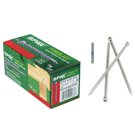 Spax SPAX Truss No. 14 Label X 6-1/4 in. L Star Round Head Serrated Construction Screws 42110106016045